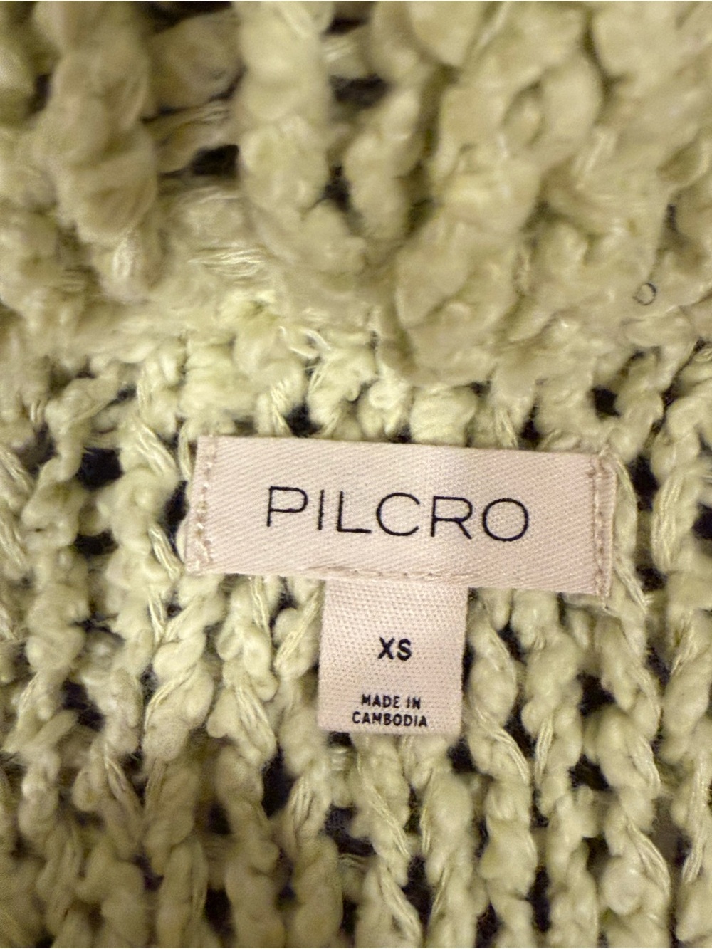 Pilcro Pale Yellow Chunky Knit Hooded Sweater - Oversized - Picture 2 of 4